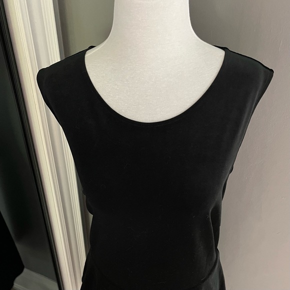 Spense~Black Velvet Peplum Dress~Size 14~Sleeveless-Pullover - Picture 4 of 7